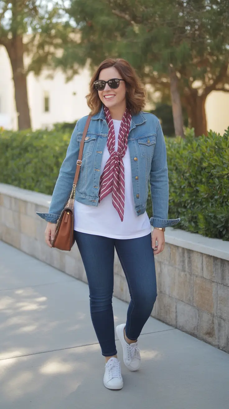 Chic mom outfits 2026 – Denim Jacket and Skinny Jeans for Classic Casual Days