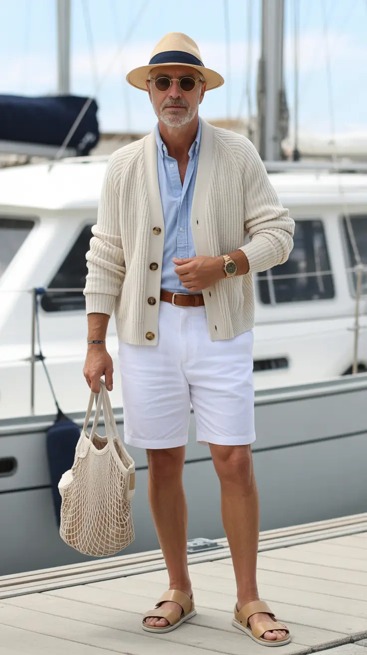 Classic outfits for men over 50 2026 – Yacht Club Neutrals for Polished Holiday Style