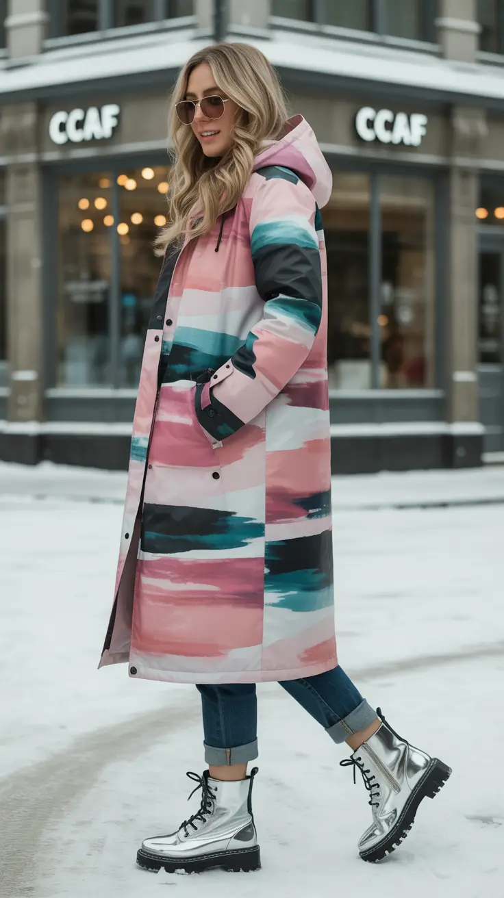 Trendy Street style Painted Winter Energy