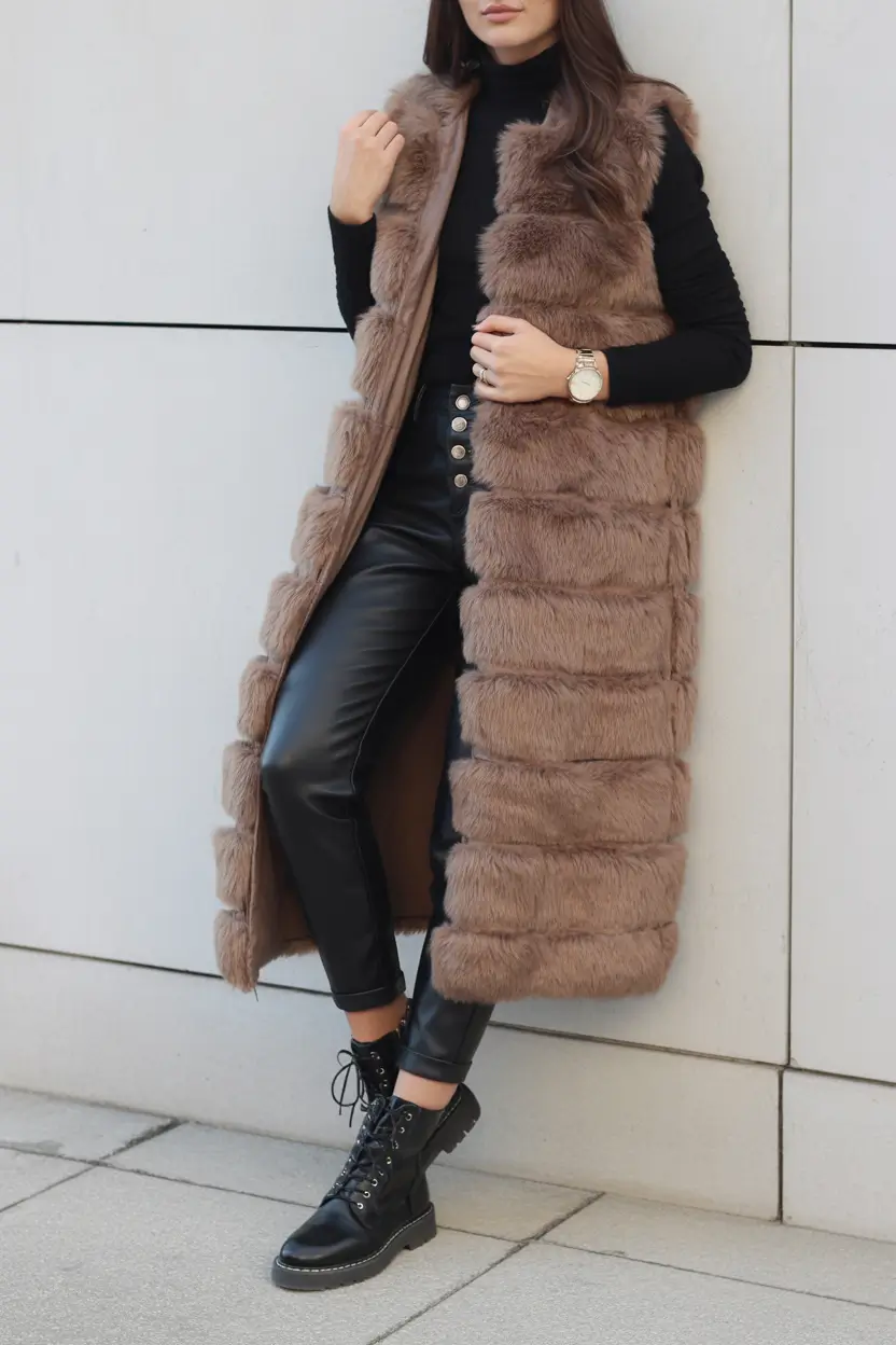 Y2k Classy Faux Fur Drama