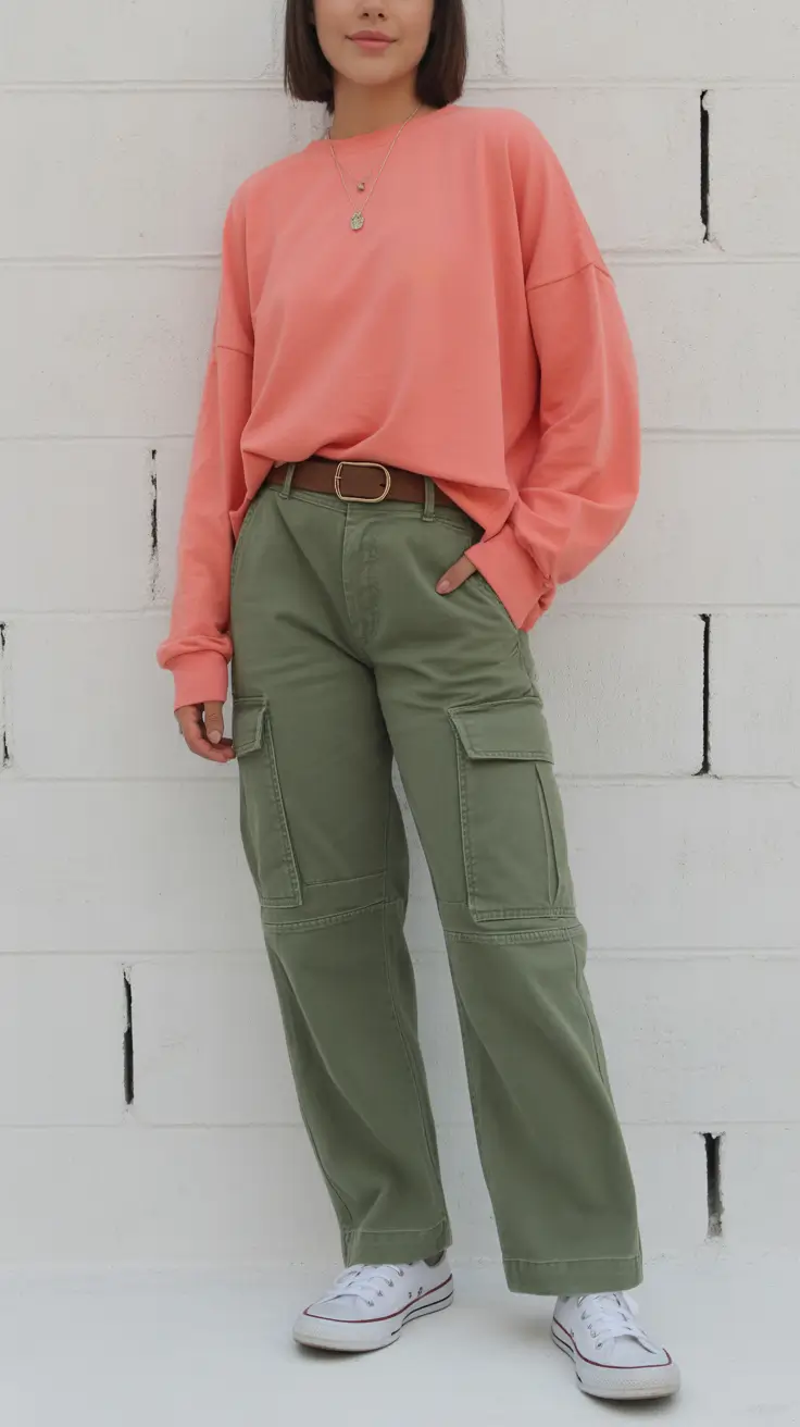comfy outfits autumn - Soft Cargo and Coral Street Comfort