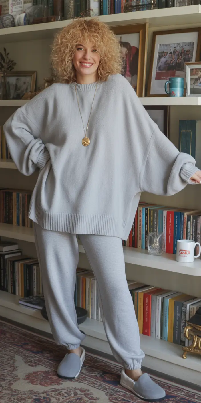 comfy outfits lazy - Cloud-Soft Lounge Set for Homebody Days