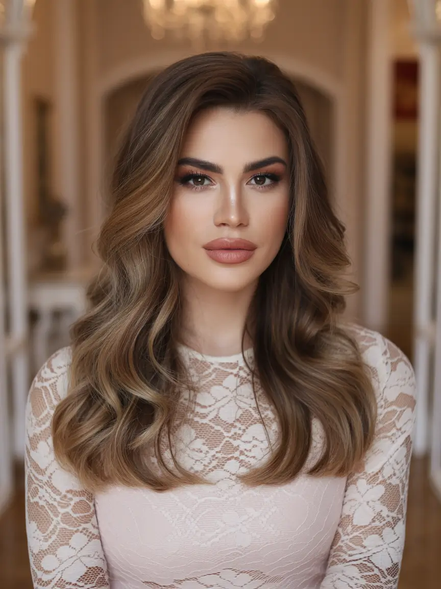 Cool vs warm brown hair colors 2026 Milktea bronde with glamorous volume