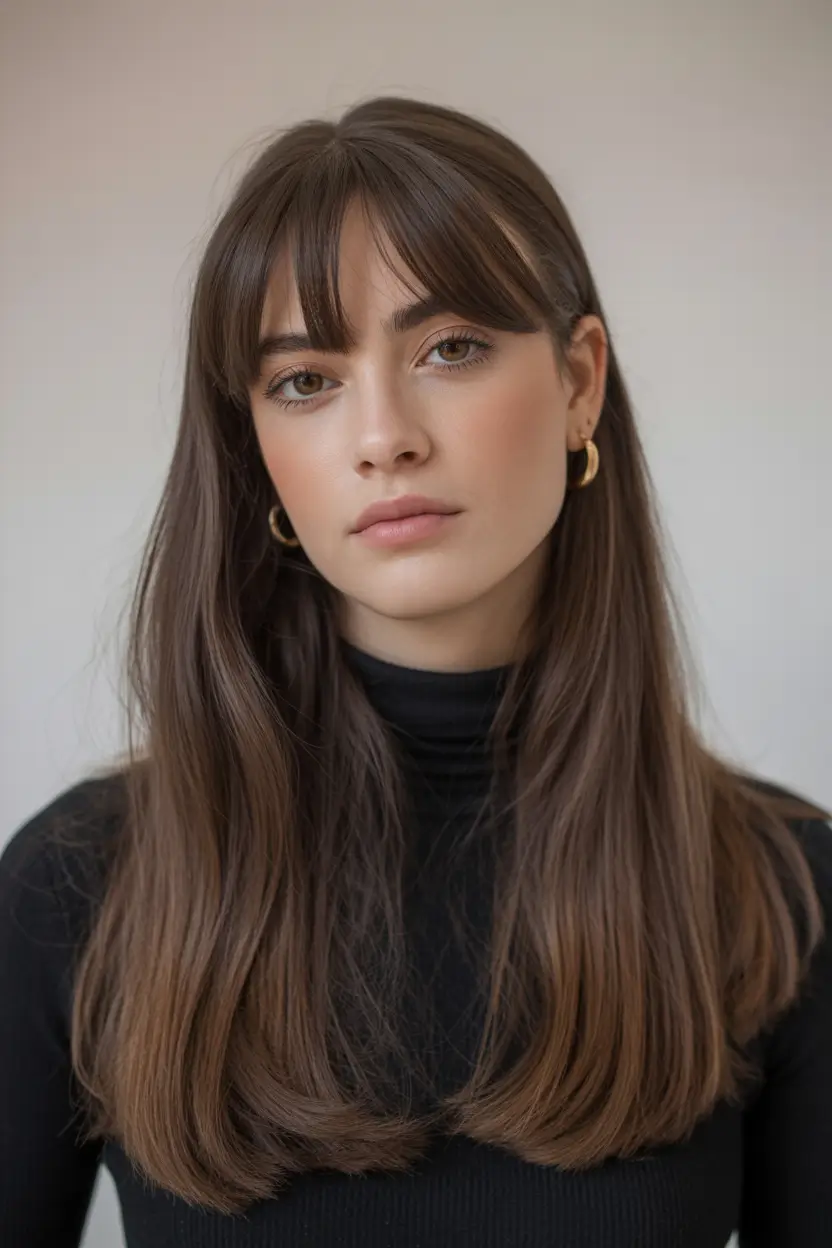 Cool vs warm brown hair colors 2026 Teddy-bear soft brown with curtain fringe