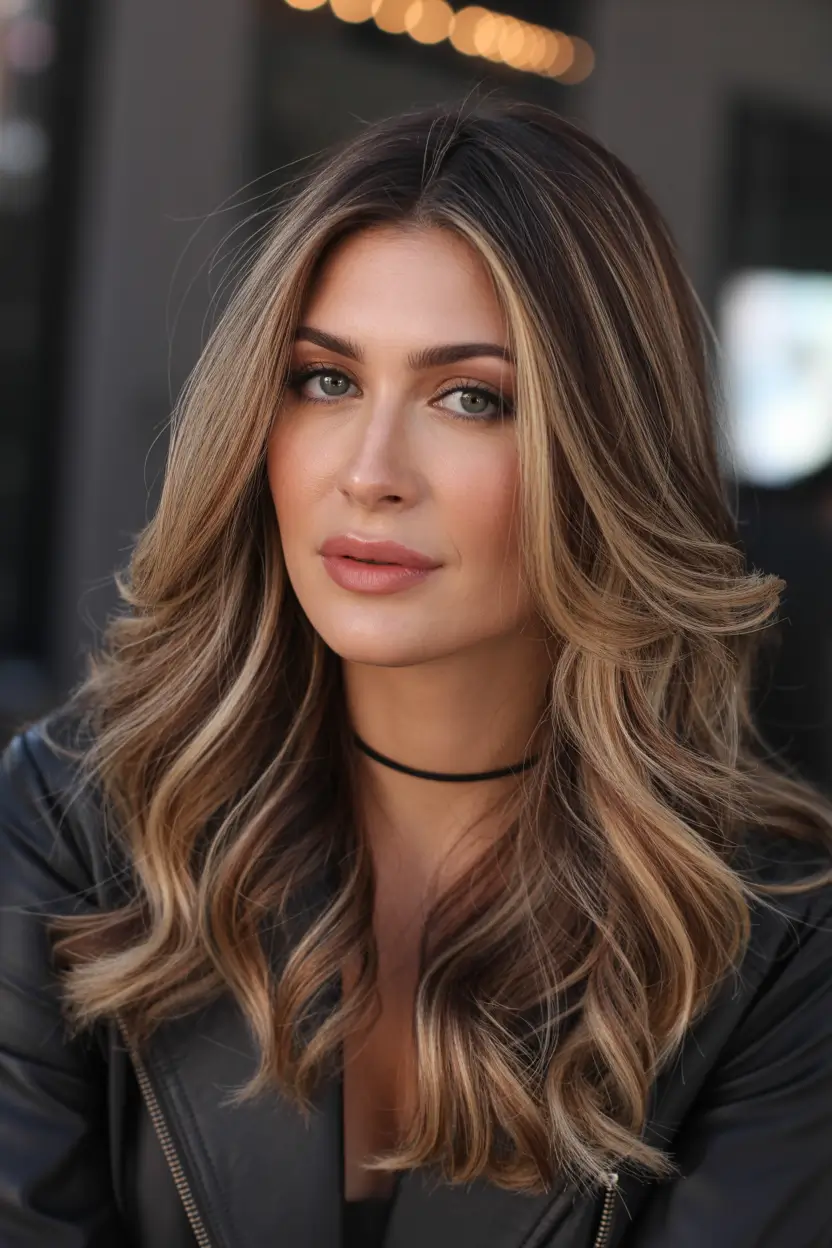 Creamy honey brown hair color 2026 - Edgy Honey Brown Layers With City Glow