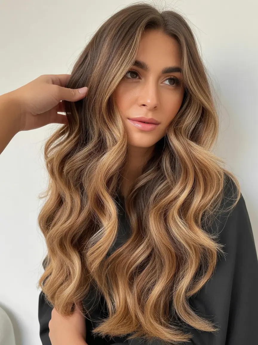 Creamy honey brown hair color 2026 - Ultra Long Honey Caramel Waves For Drama Days