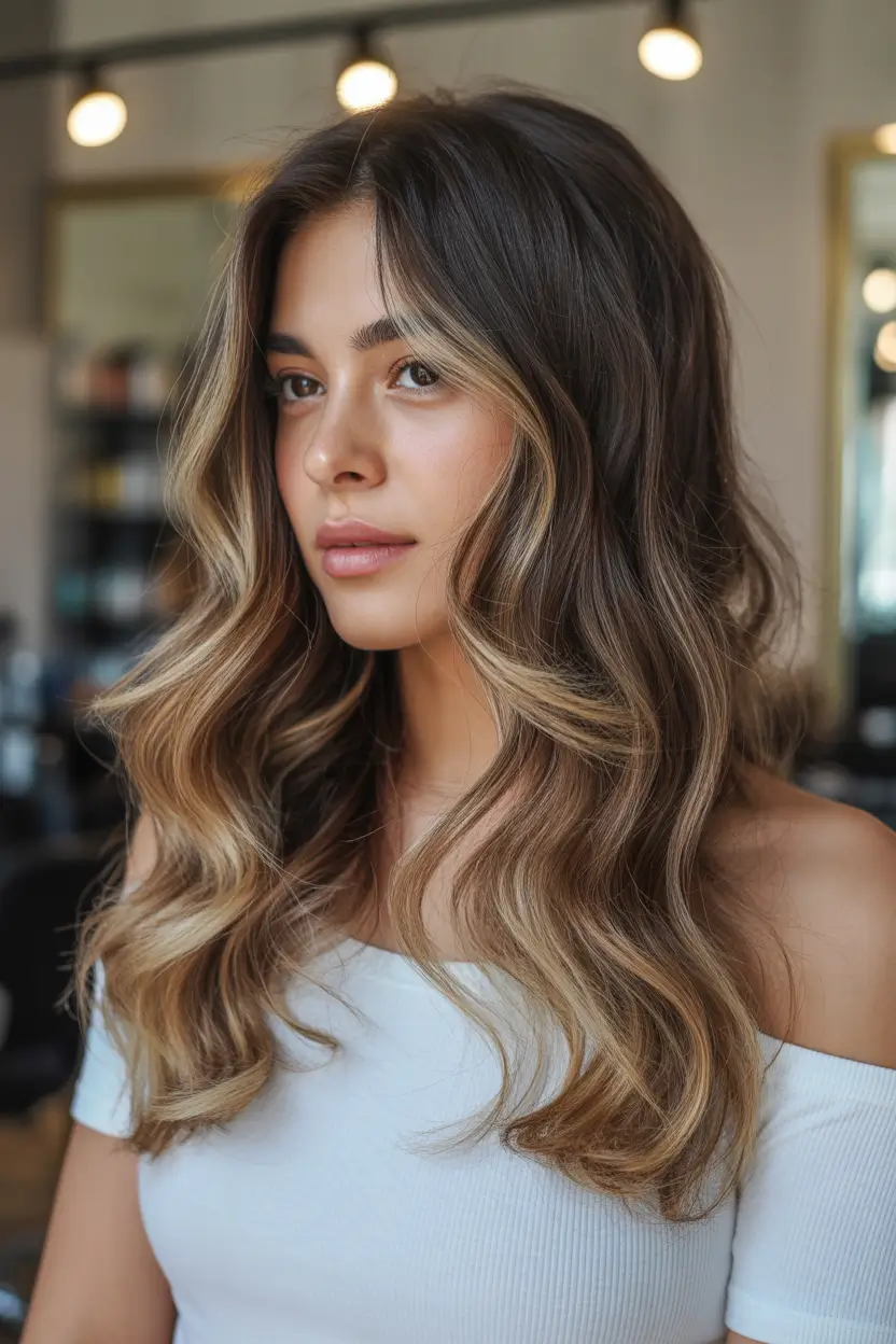 Creamy honey brown hair color 2026 - Rooted Honey Balayage With Soft Money Pieces