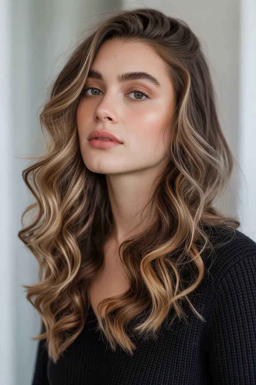 Creamy honey brown hair color 2026 - Cool Honey Ribbons On Espresso Brown Base