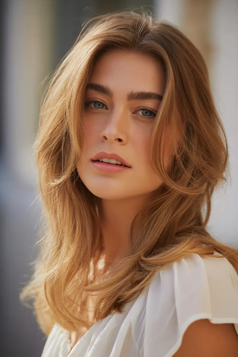 Creamy honey brown hair color 2026 - Sunlit Coppery Honey Brown For Soft Afternoons