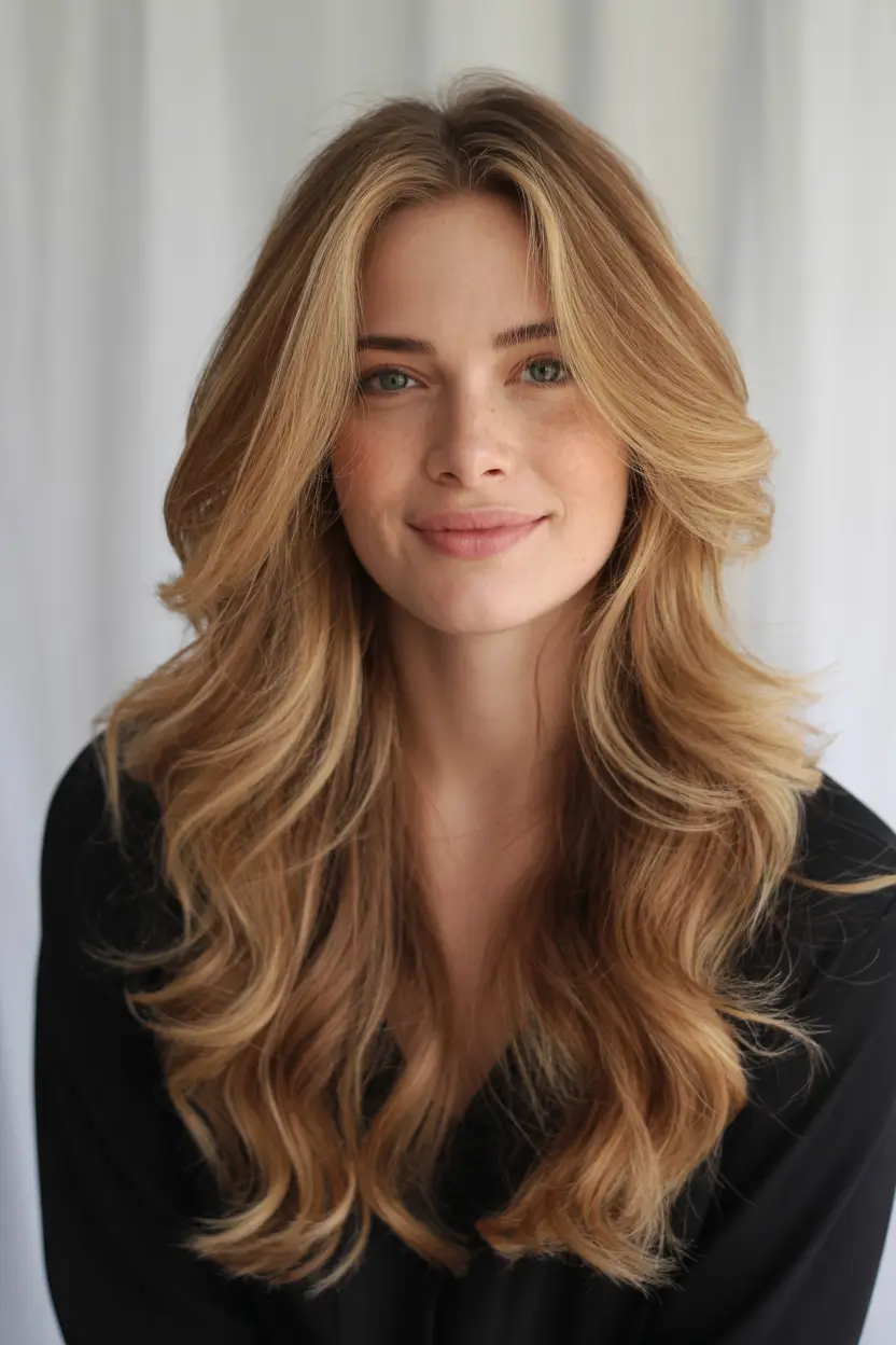 Creamy honey brown hair color 2026 - Layered Golden Honey For Effortless Volume