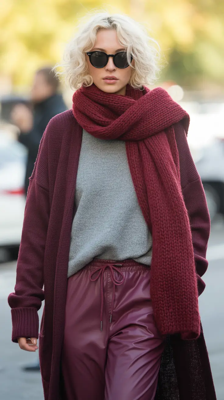 Cute Outfits 2026 Warm Burgundy Street Mood