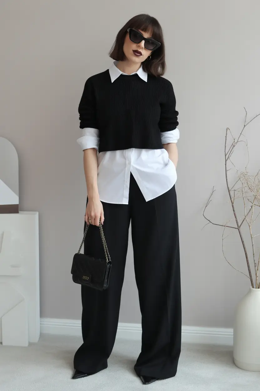 Cute Outfits 2026 Monochrome Chic Power