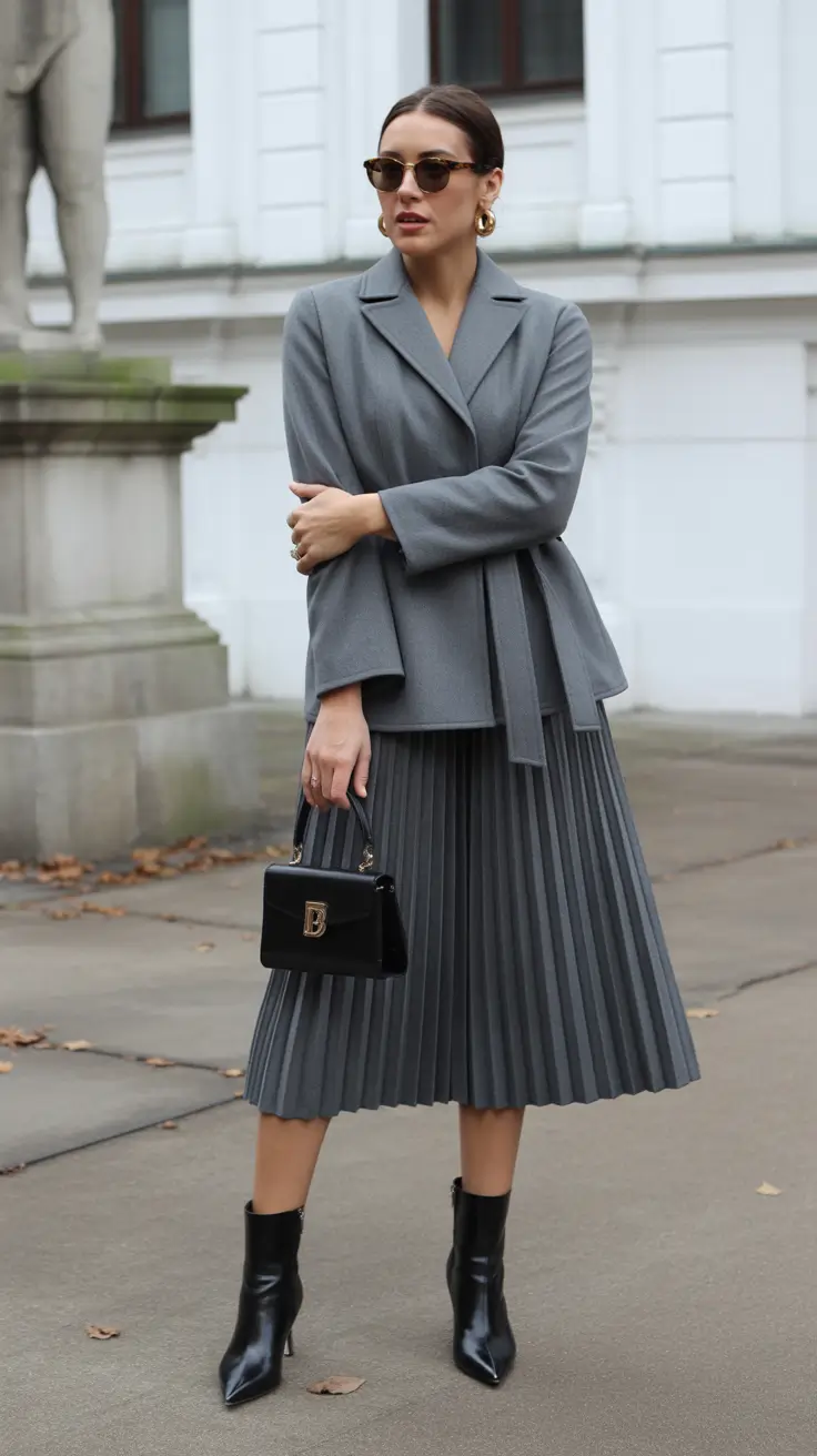 Cute Outfits 2026 Grey Grace and Pleats