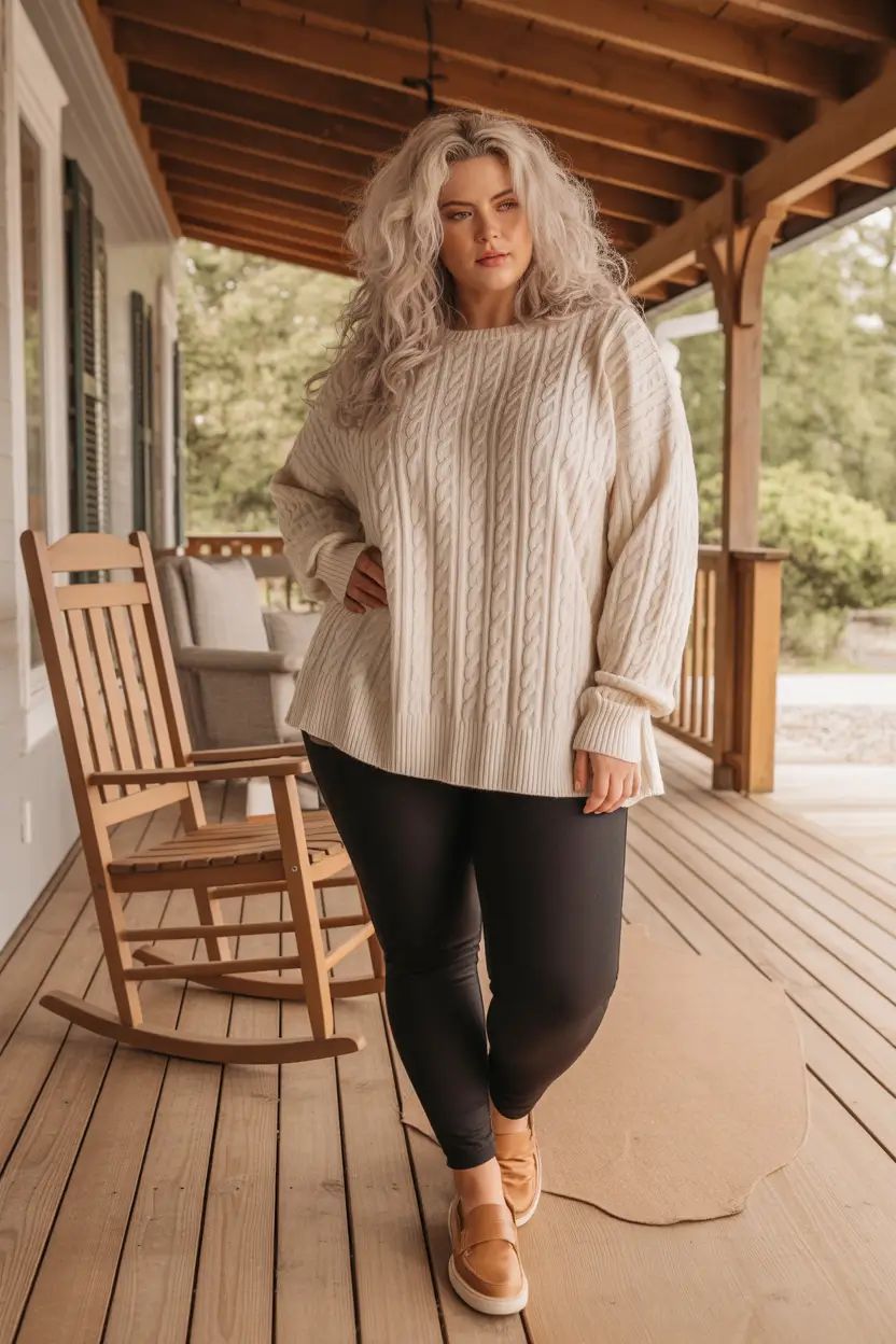 Cute Women Plus-Size Outfits 2026 Rustic Morning Warmth