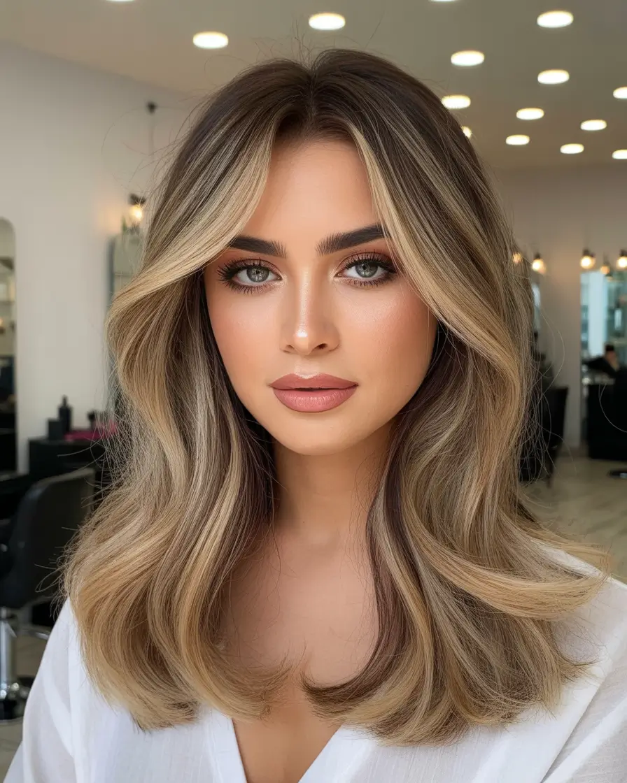 Expensive blonde hair color 2026 – Soft Mushroom Bronde With Salon Blowout