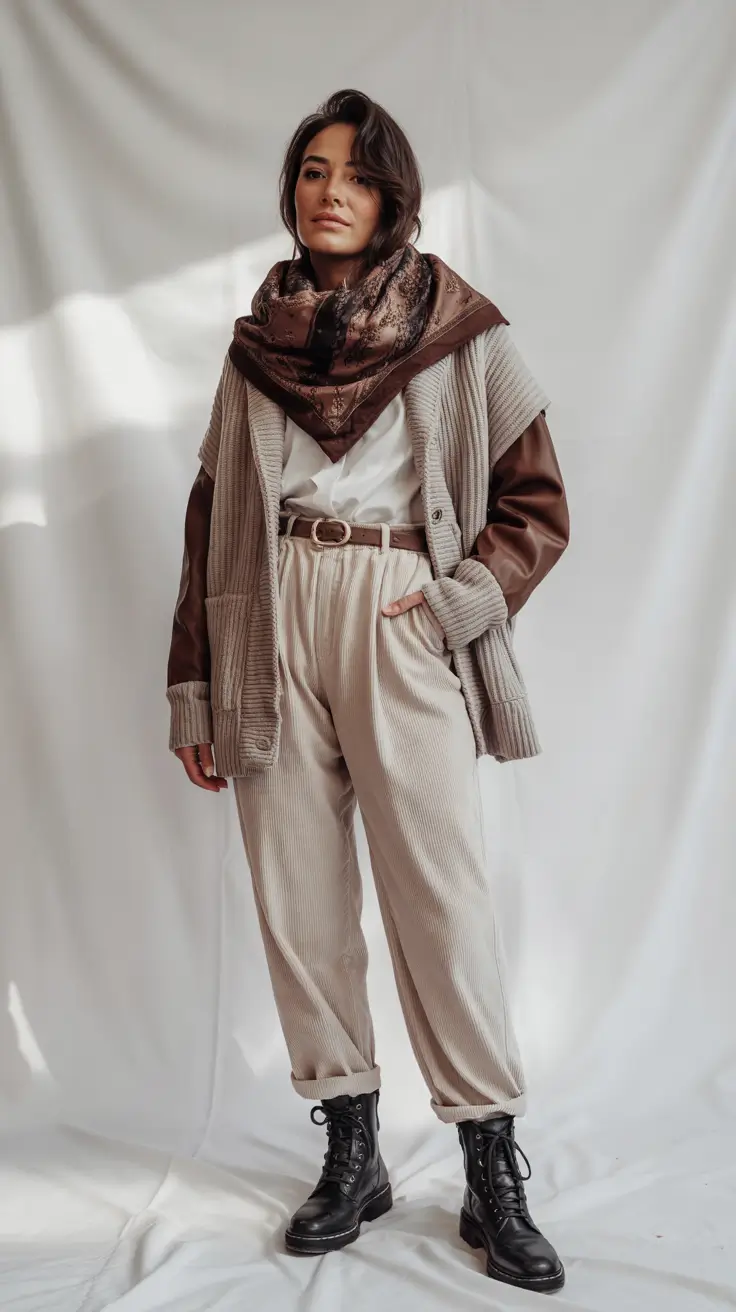 Fashion for women over 40 in 2026 - Layered Textures For Artsy Weekends