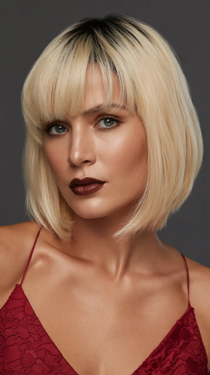 Hair-Color-Ideas-to-Look-Younger-2026-Chic-Blonde-Bob-with-Soft-Bangs