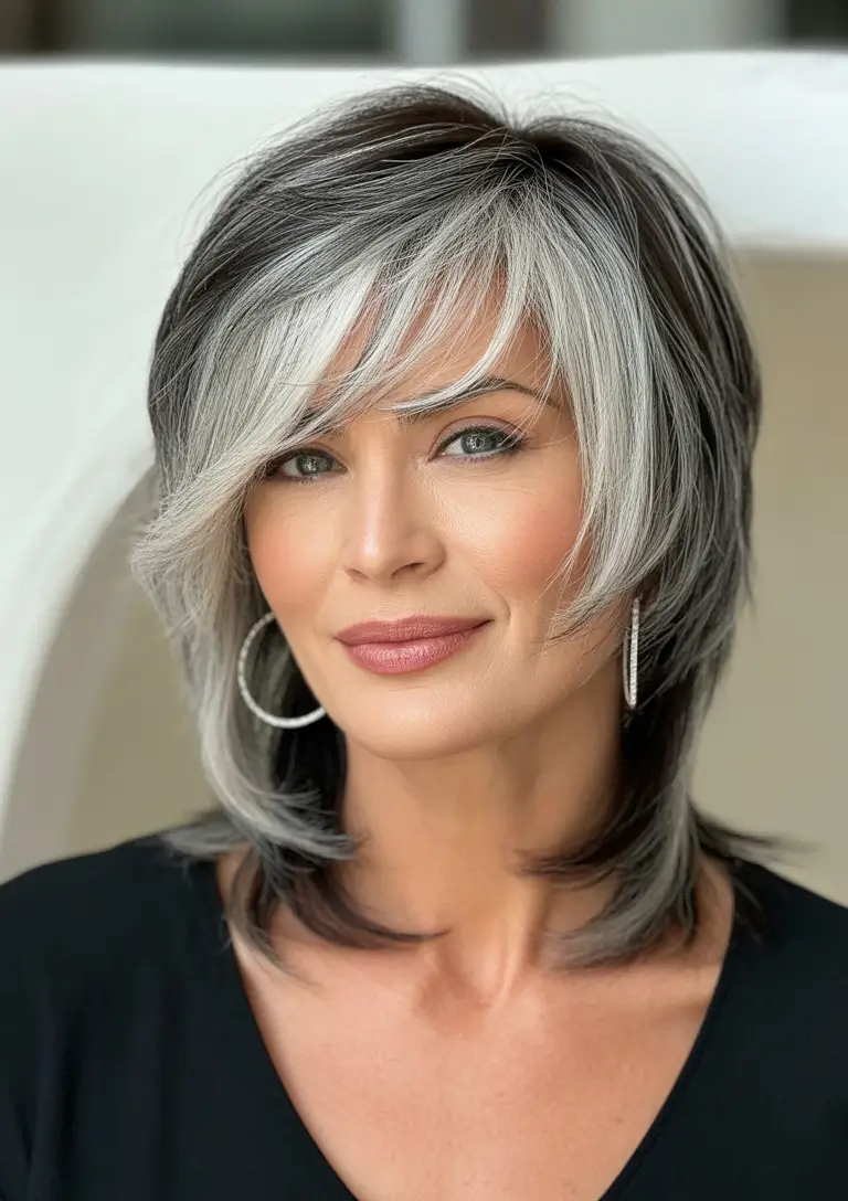 Hair-Color-Ideas-to-Look-Younger-2026-Silver-Feathered-Volume-Blend