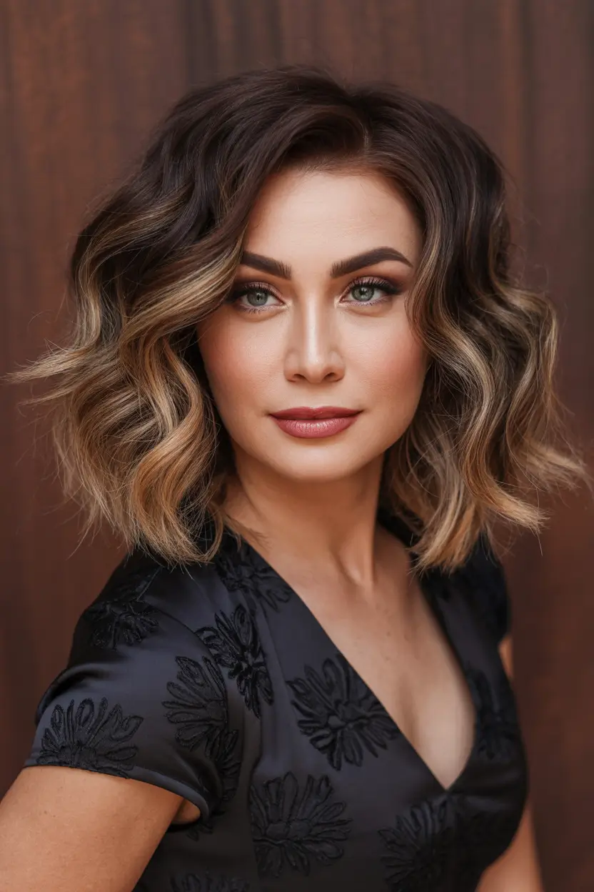 Hair-Color-Ideas-to-Look-Younger-2026-Bronzed-Rooted-Bob-Luxe-Waves