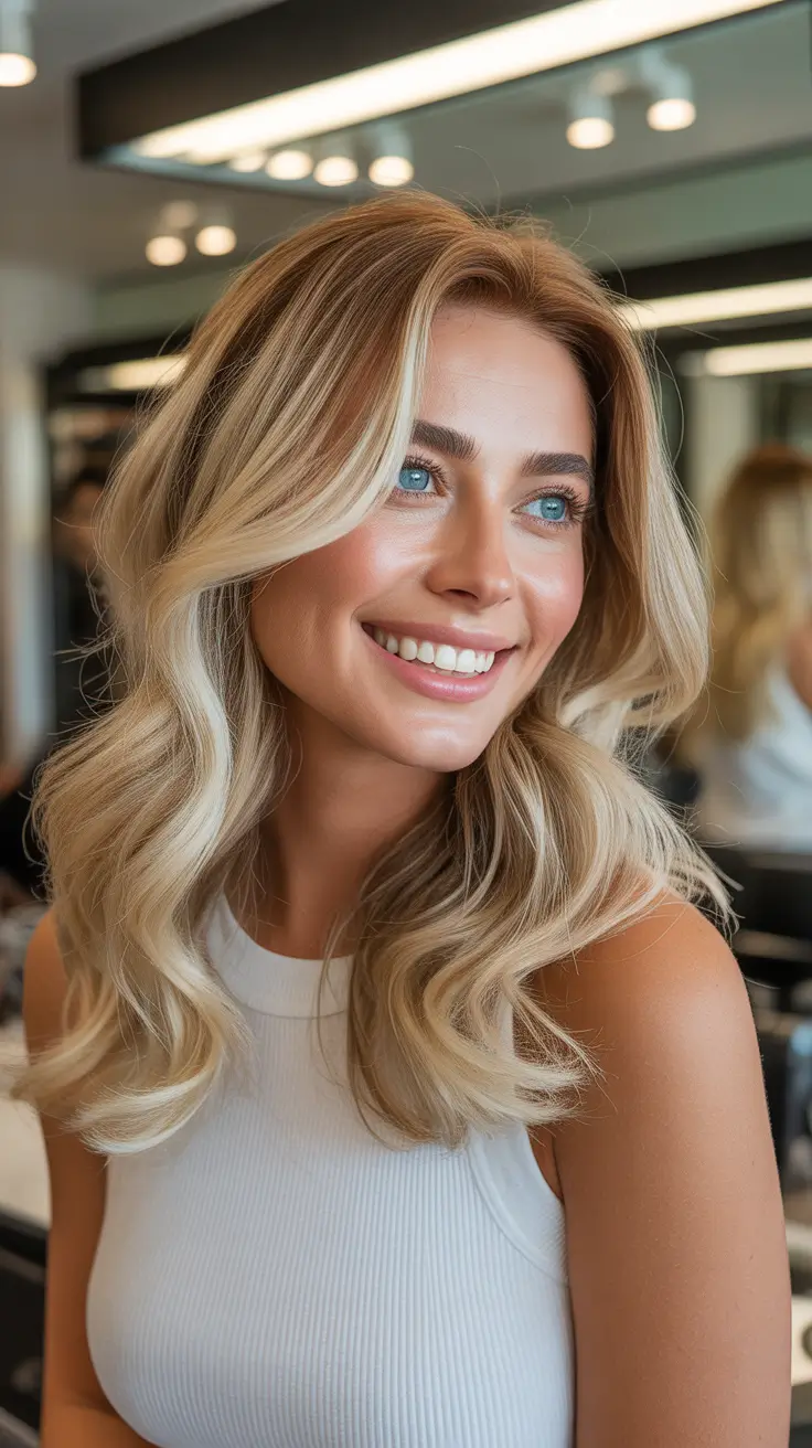 Honey blonde hair color 2026 – Creamy Honey Layers with Bright Ends
