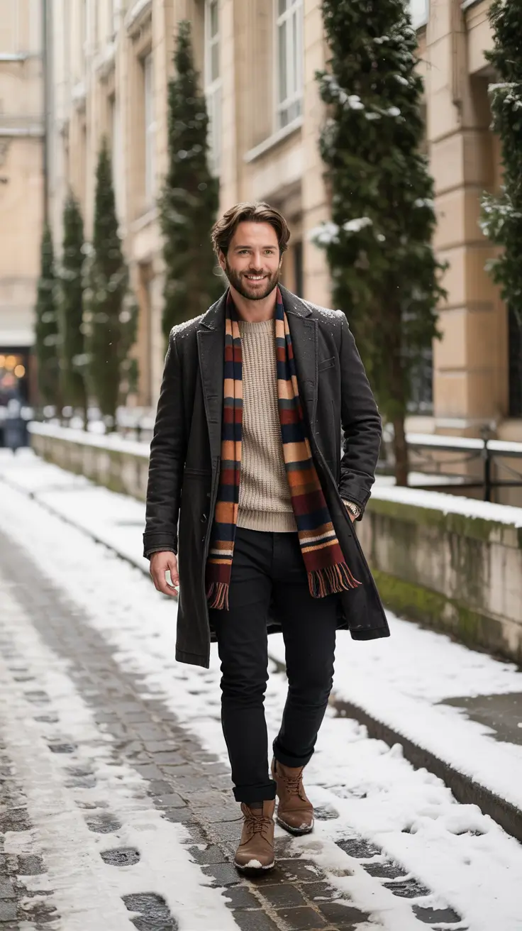 Men's outfit inspiration 2026 – Layered City Look for Crisp Winter Streets