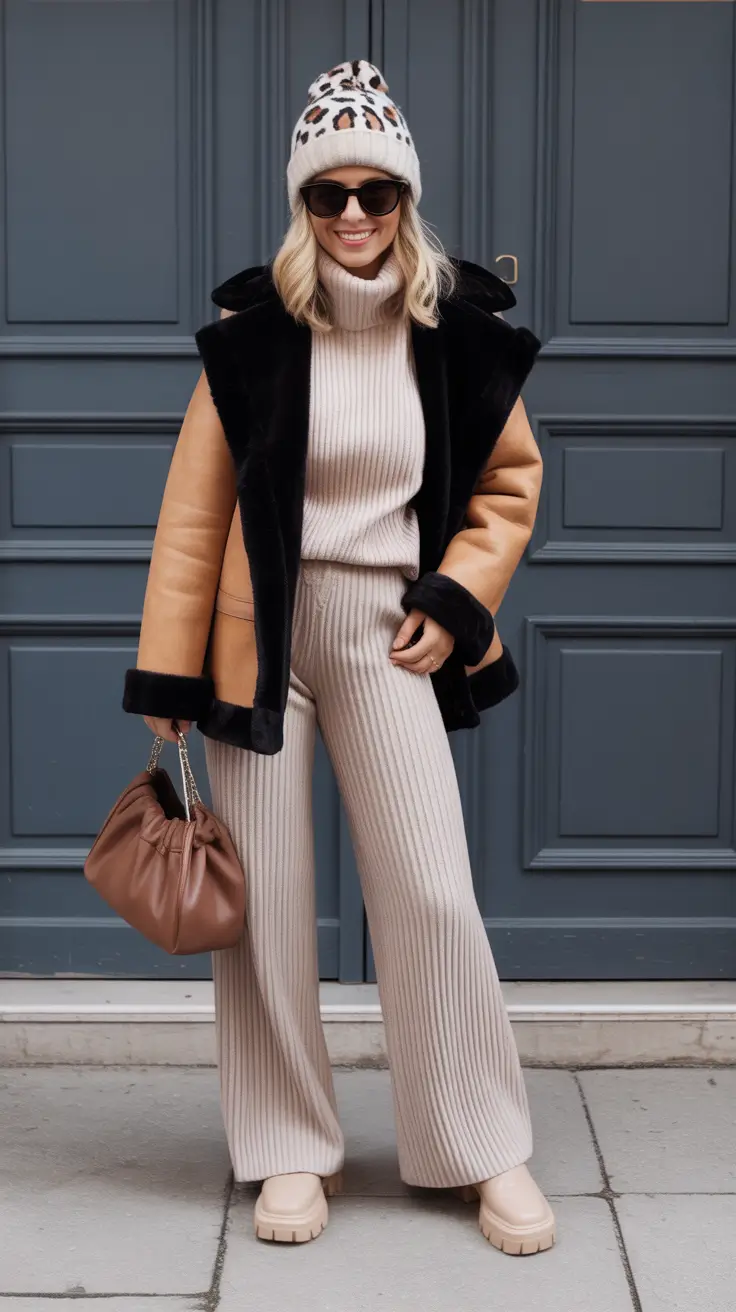 Women Warm Neutrals and Textured Comfort