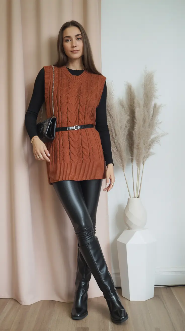 Women Copper Layers and Sleek Leather