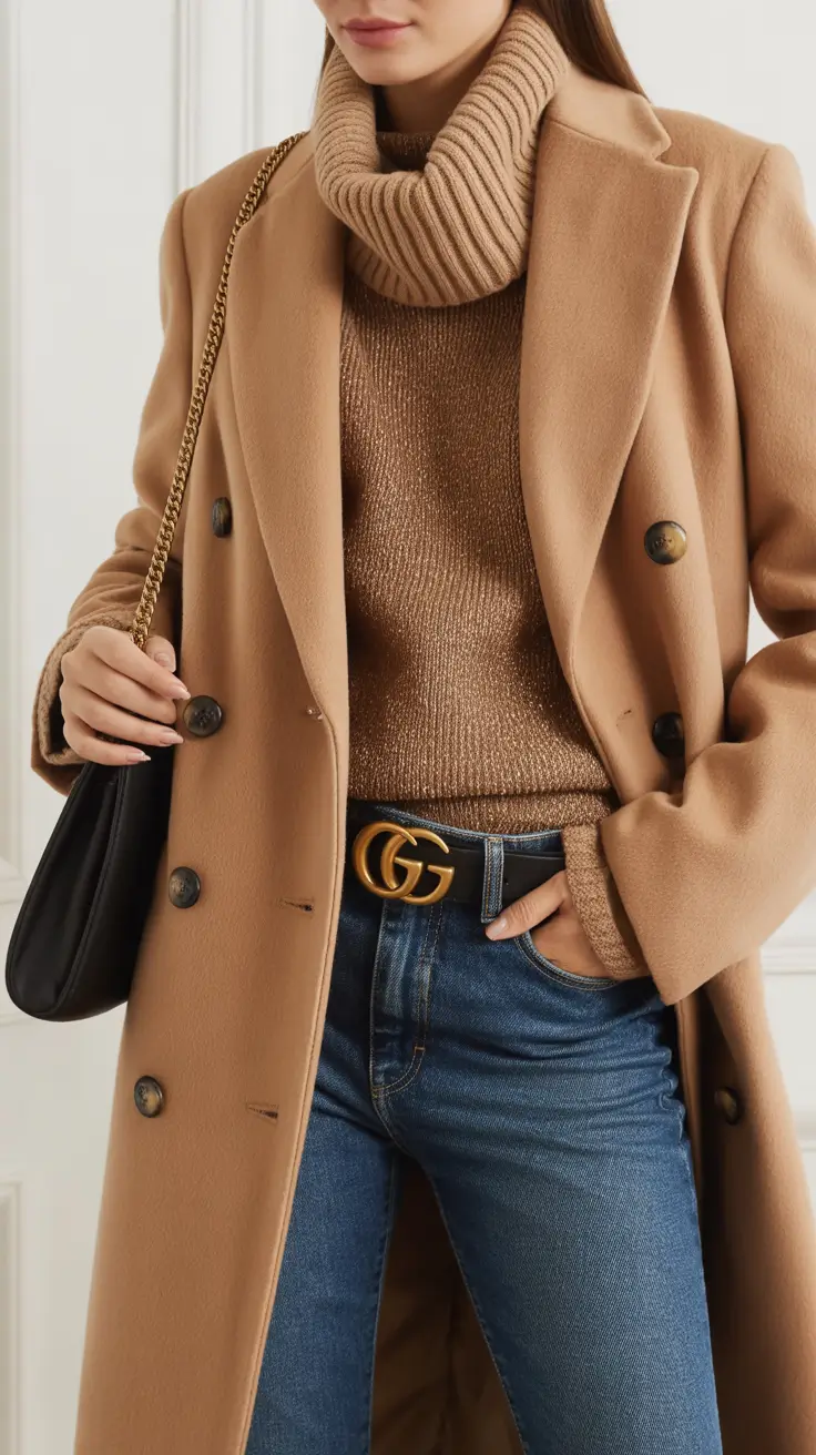 Classy Camel and Gold Elegance