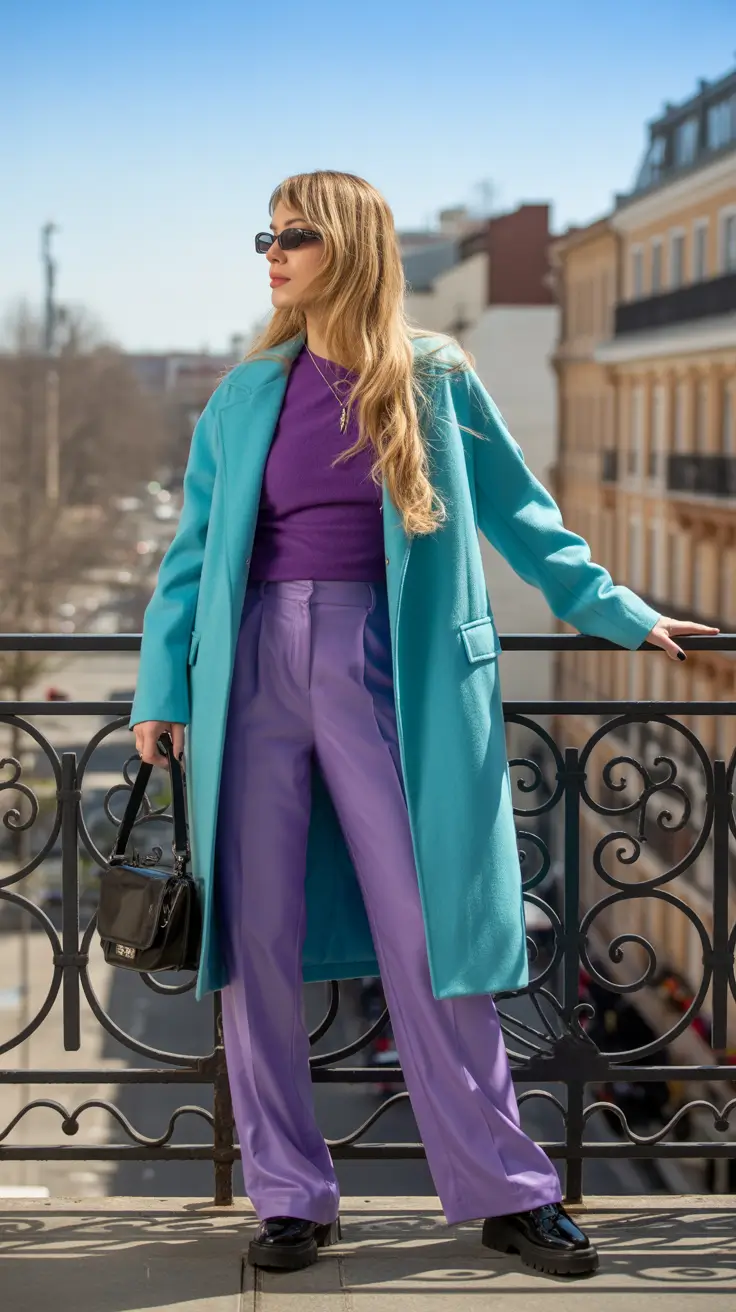 rave outfits ideas for women 2026 City Color Blocking Coat For Chill Raves