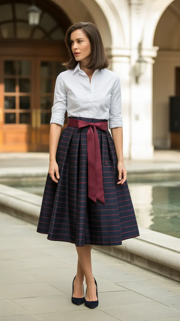 Soft Mocha Symmetry skirt outfits for women 2026