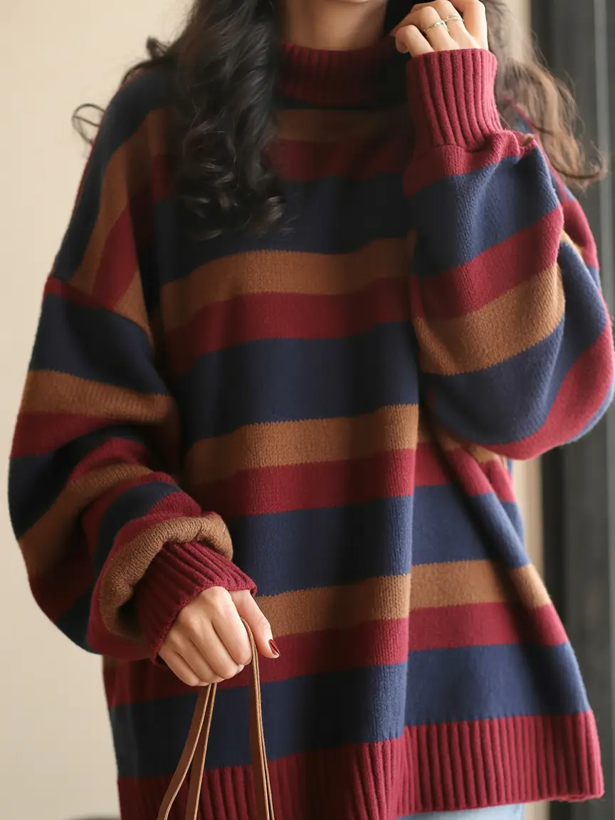 Stylish Sweater Outfits 2026 Warm Stripes, Easy Days