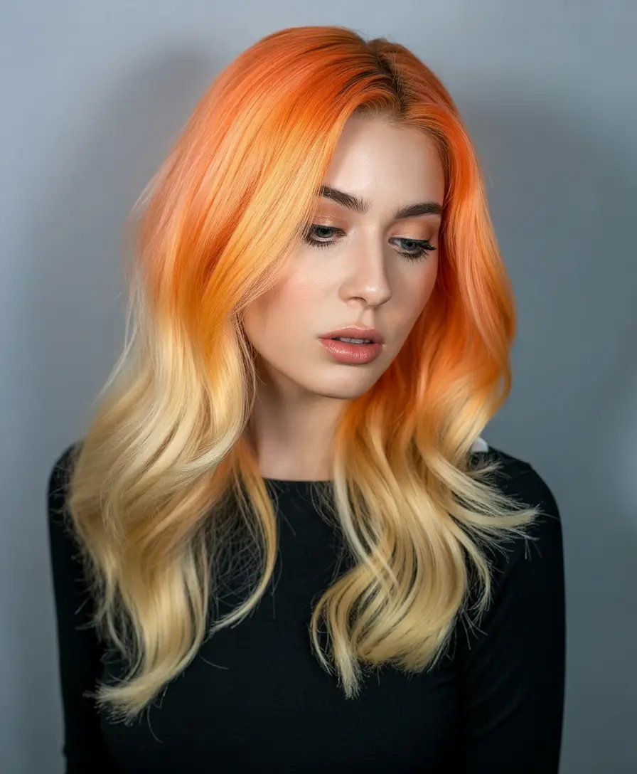 The best hair color 2026 – Citrus Fade from Neon Tangerine to Butter Blonde H2