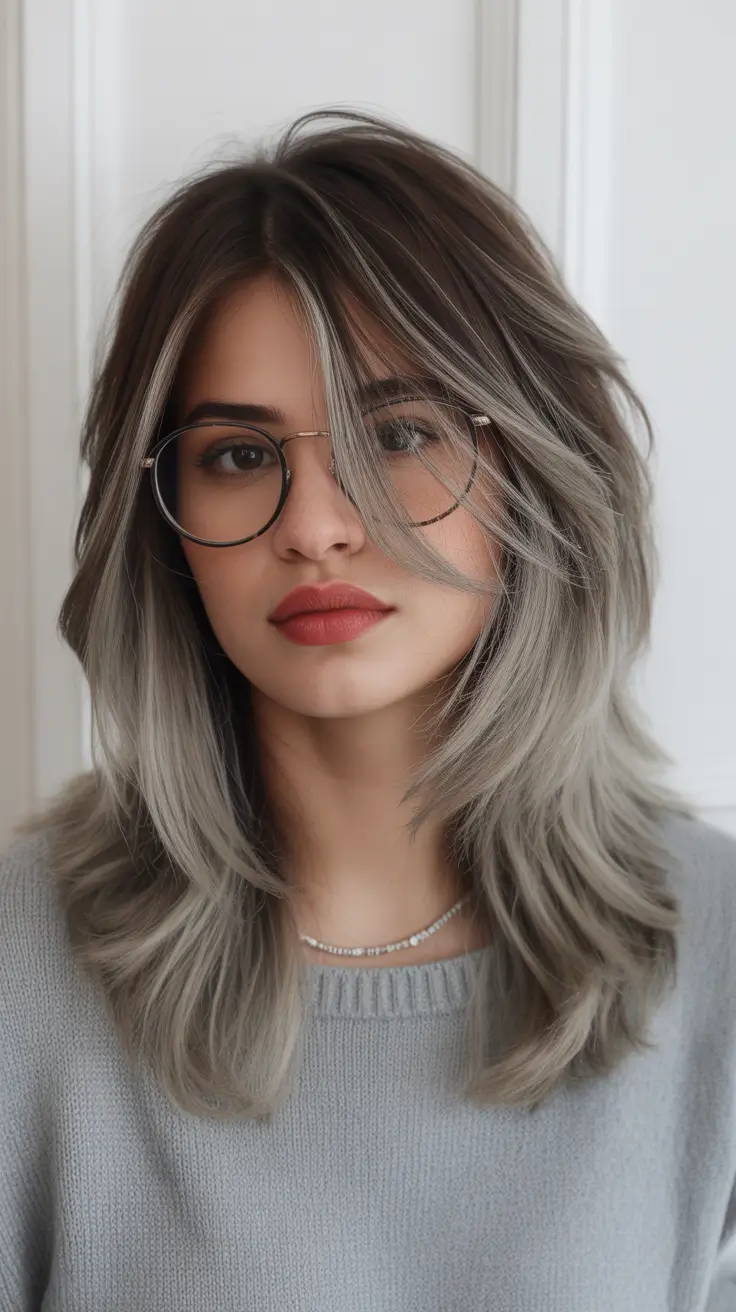 The best hair color 2026 – Steel Mushroom Shag with Geek-Chic Vibes H2