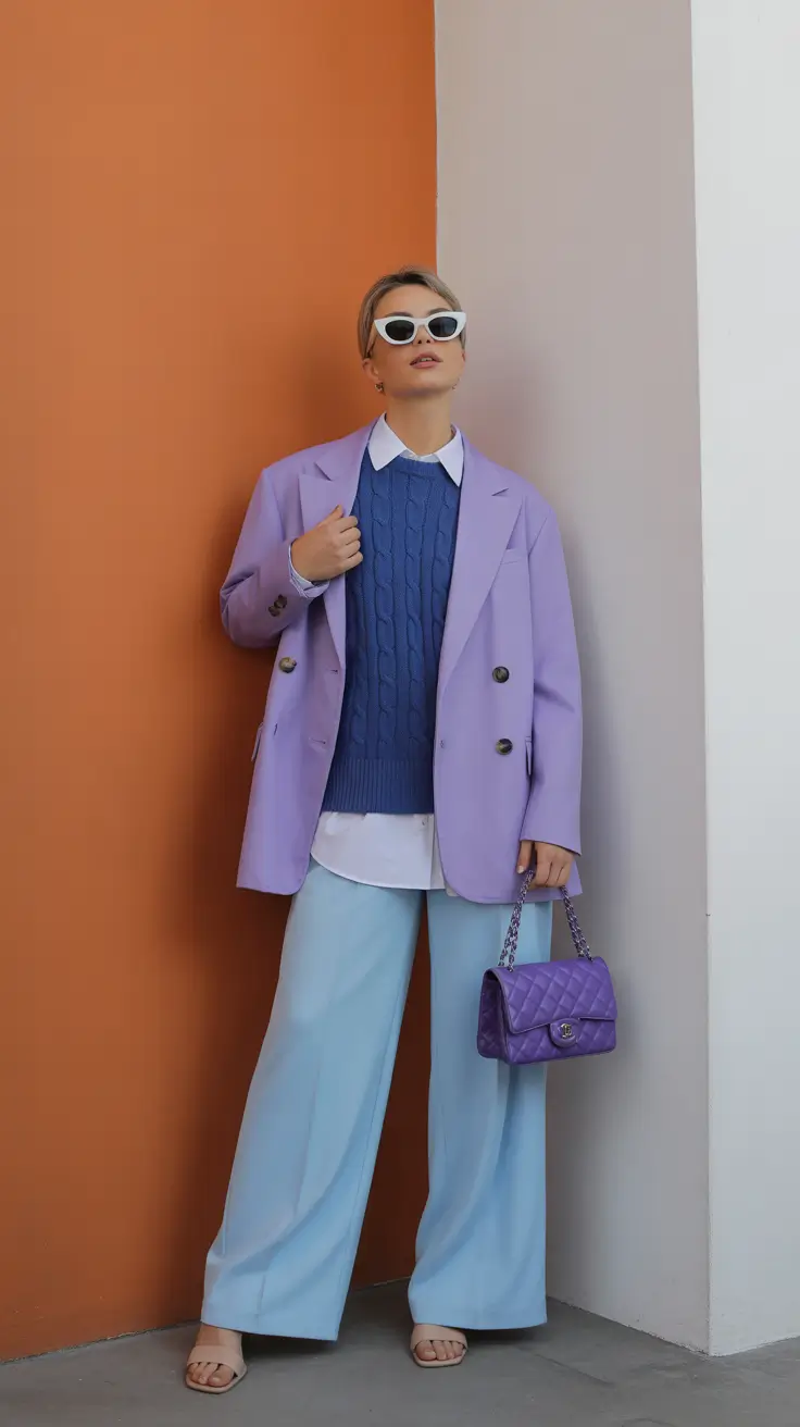 Trendy fashion outfits inspo 2026 Pastel color blocking for playful spring street style