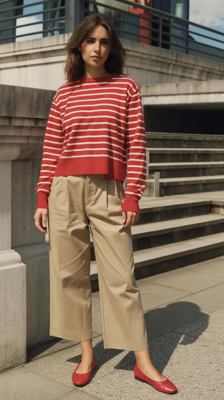 vacation outfits summer Red Stripes