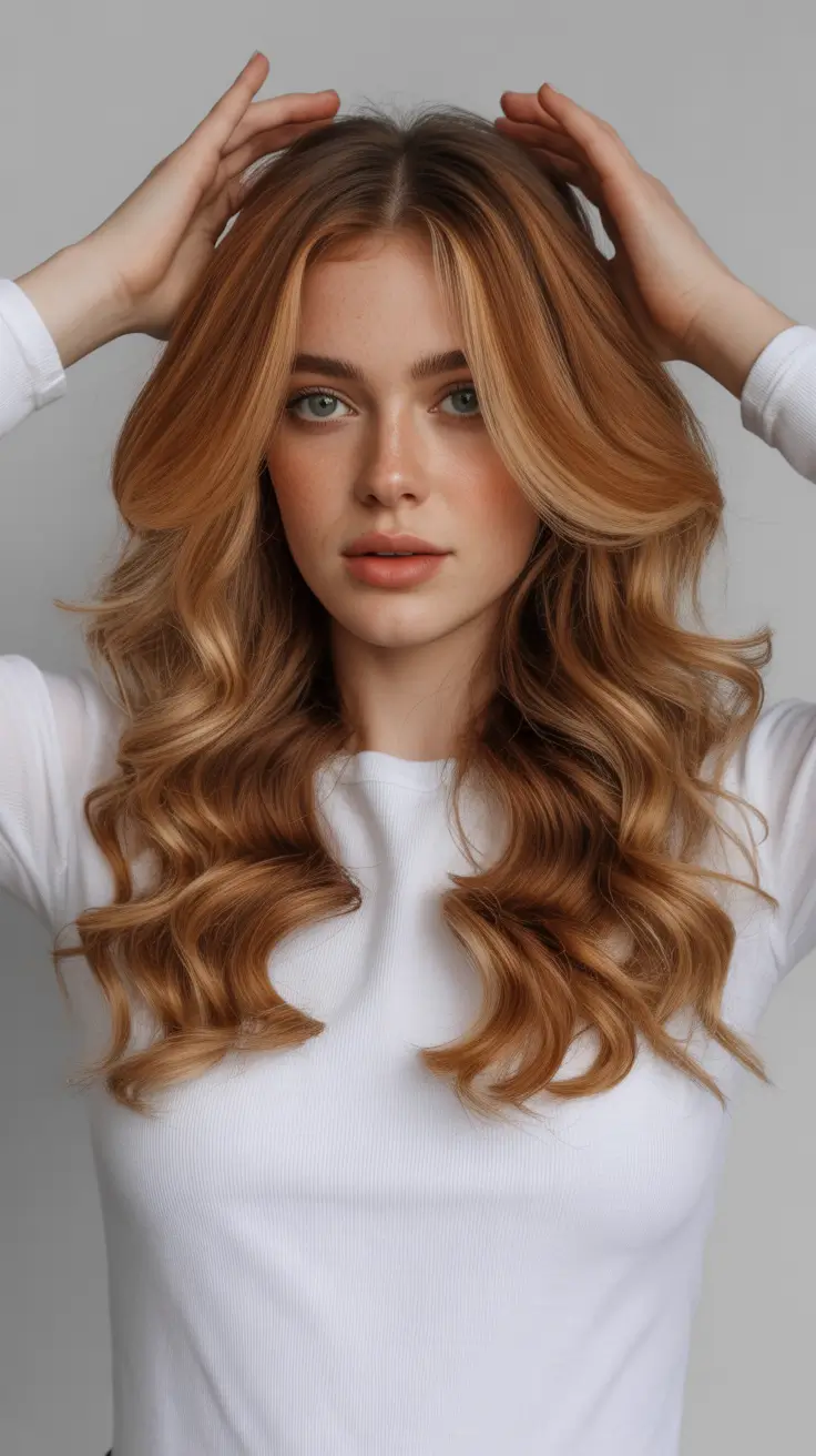 Warm auburn hair color 2026 – Golden Cinnamon Auburn Bombshell