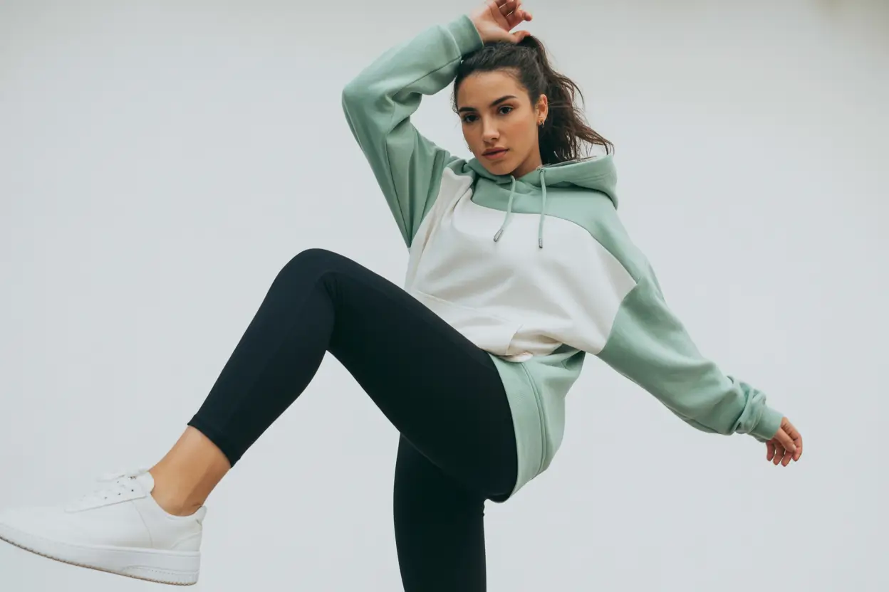 Workout outfit ideas for women 2026 mint-hoodie