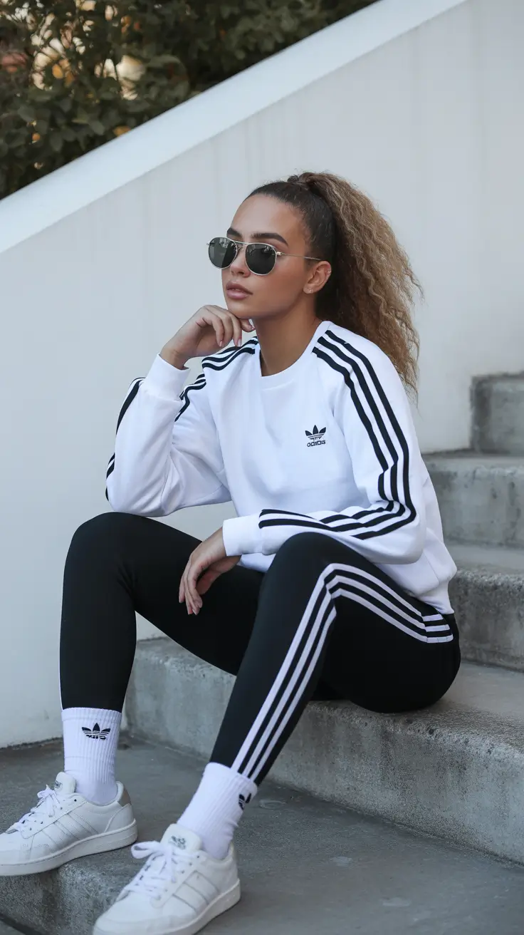 Workout outfit ideas for women 2026 adidas-chic