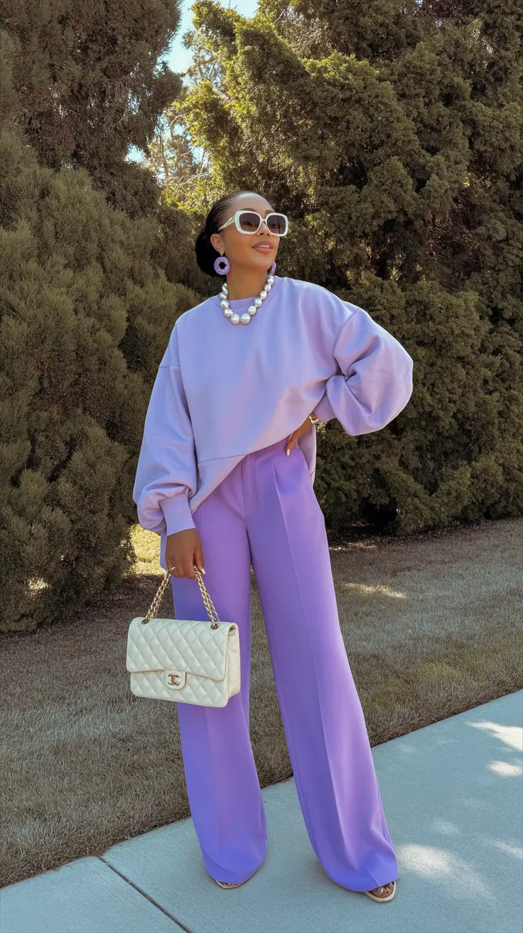 y2k outfits for women 2026 - Lavender Power-Dressing For Off-Duty Days