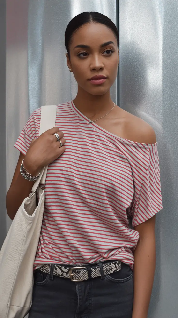 y2k outfits for women 2026 - Striped Tee With A Quiet Y2K Attitude