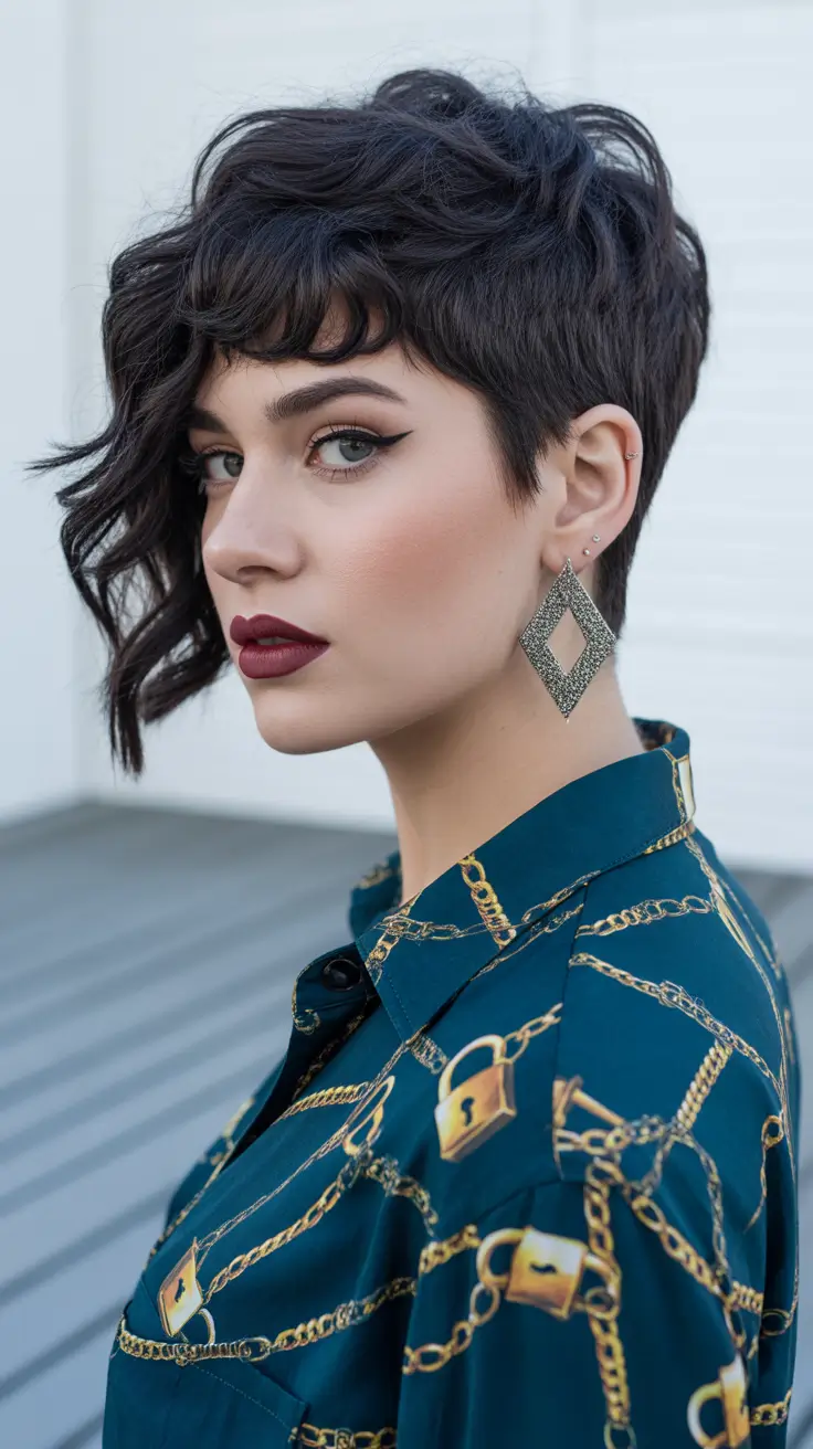 Asymmetrical pixie haircut ideas 2026 Chic Asymmetrical Crop With Artistic Fringe