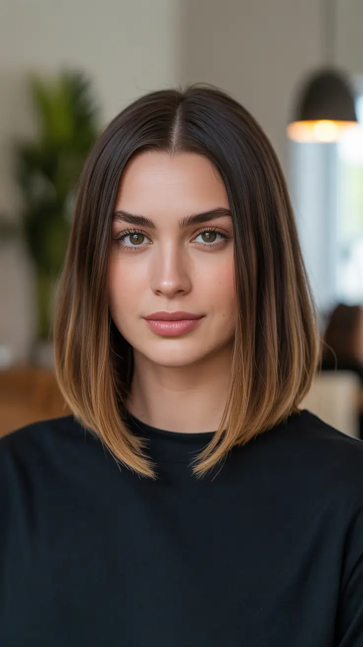 bob-hairstyles-2026-Sleek-Ombre-Medium-Bob