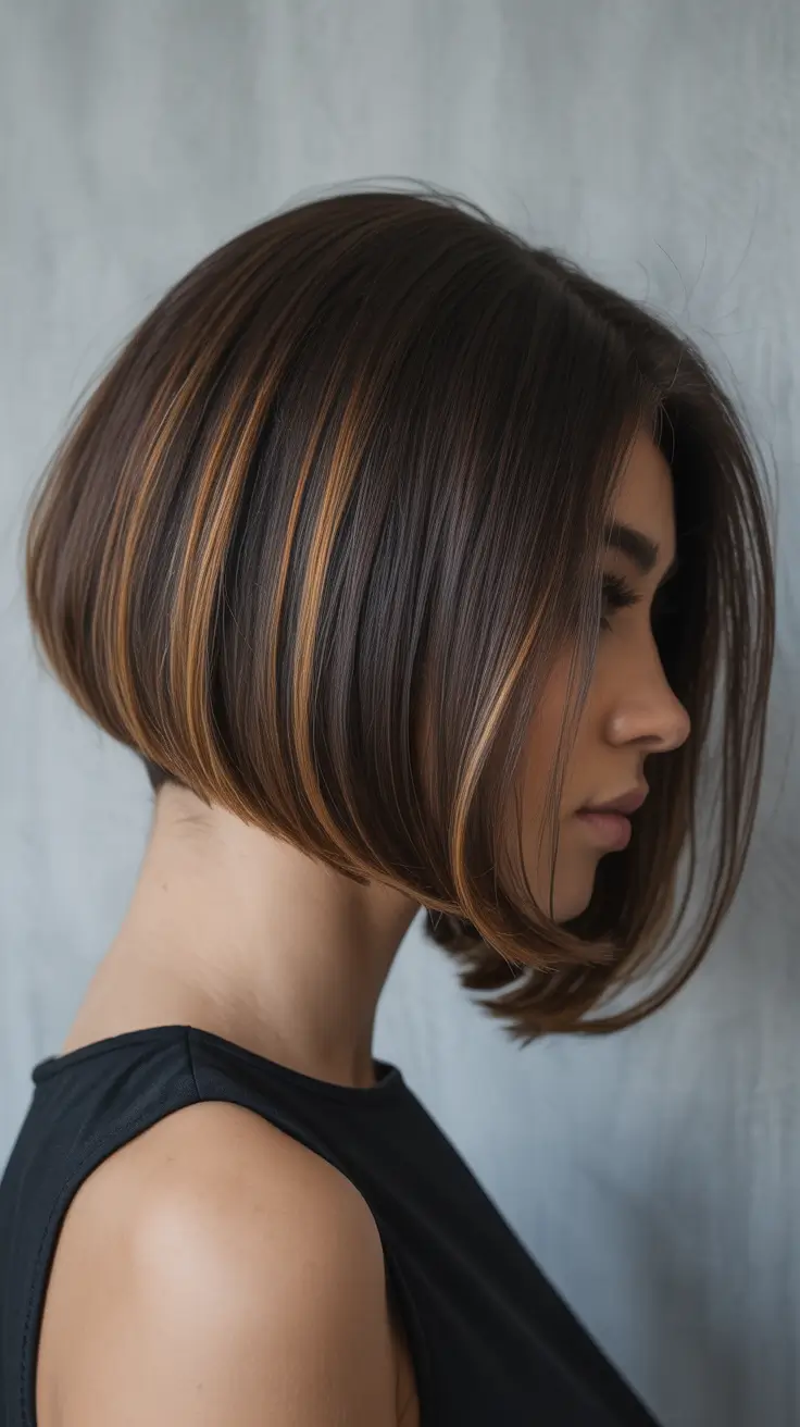 bob-hairstyles-2026-Inverted-Bob-With-Caramel-Lights
