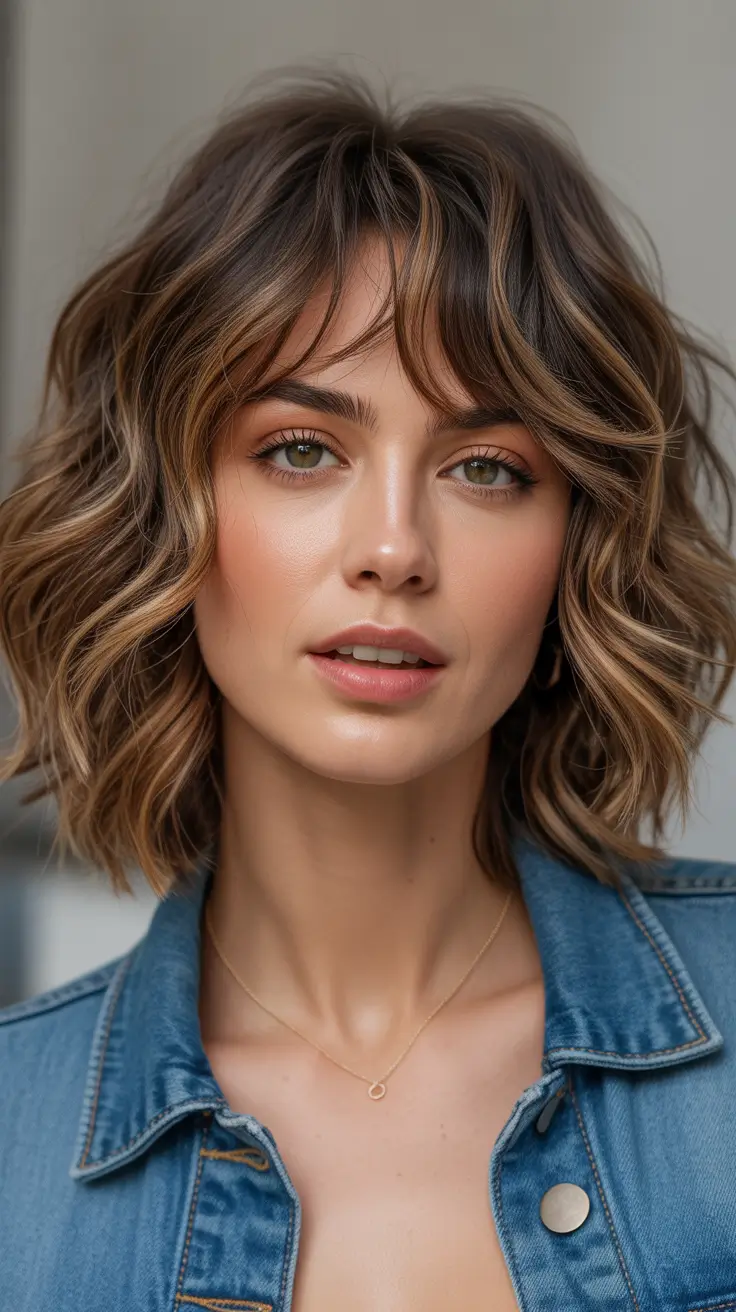 bob-hairstyles-2026-Modern-Shaggy-Wavy-Bob