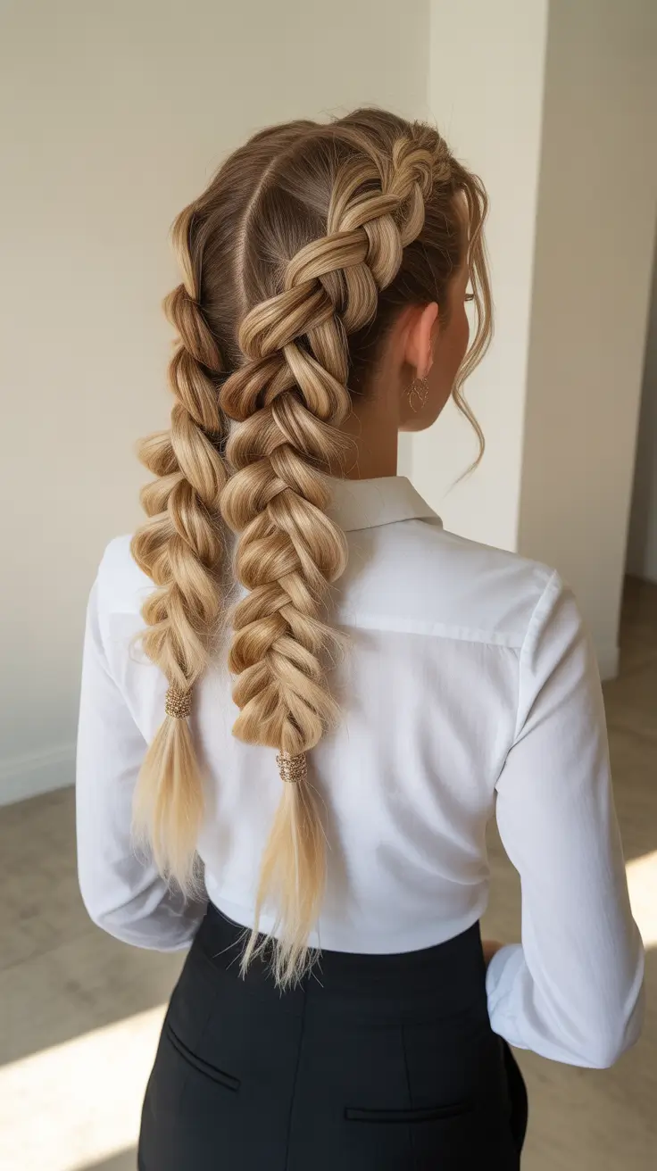 Best cute hairstyles 2026 Double Braids