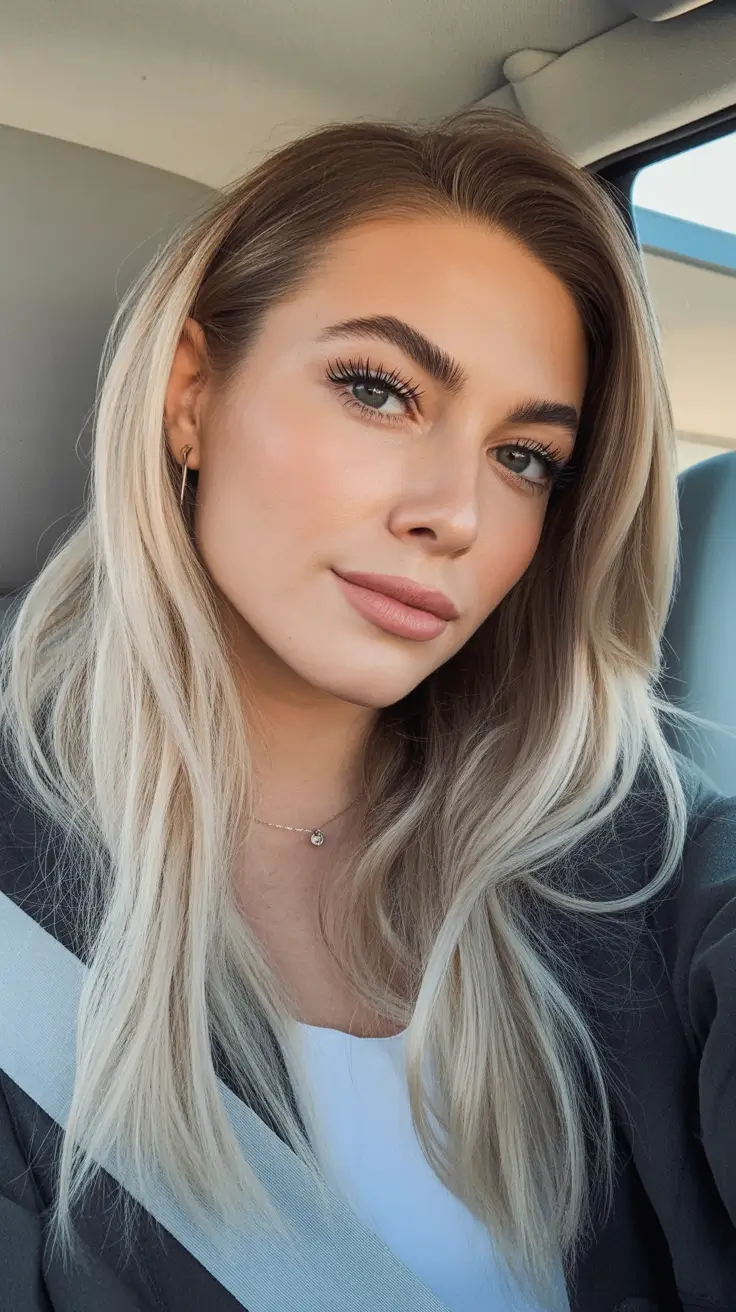 Best hair color for light skin 2026 Neutral Champagne Blonde With Subtle Shadow