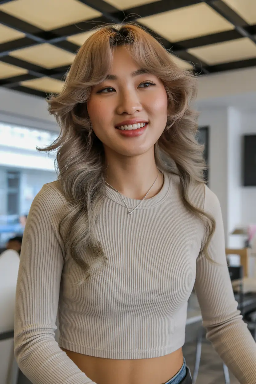 hair color for tan skin tone Soft Mushroom Blonde Layers