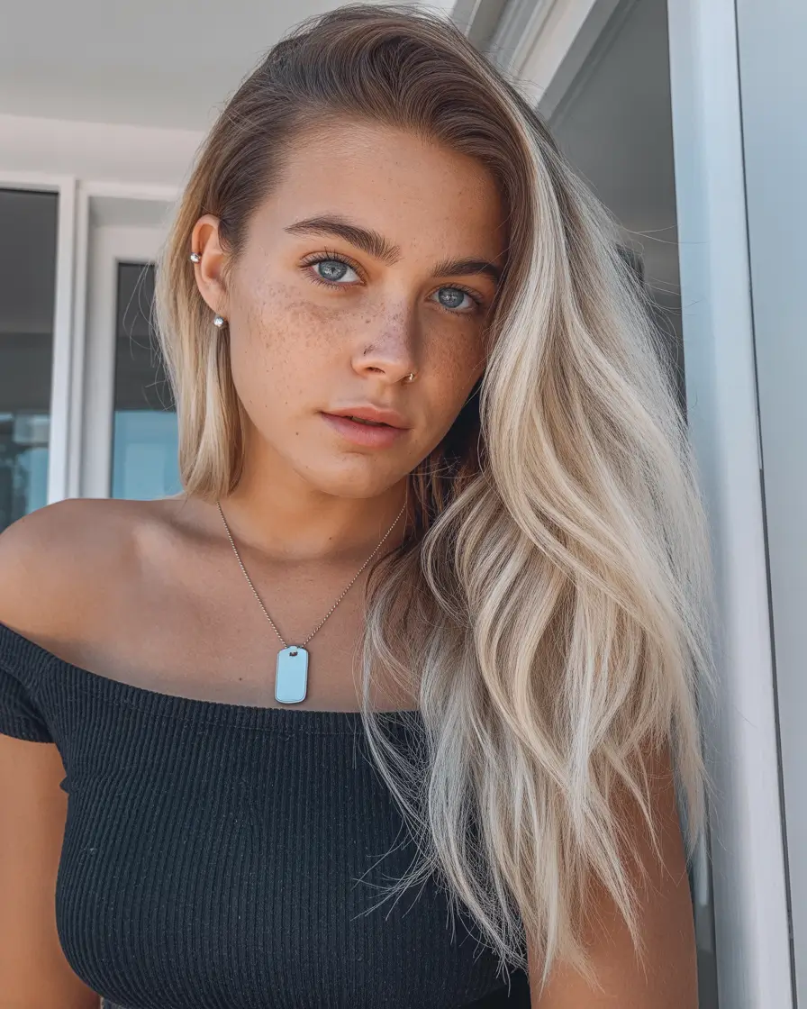 hair color for tan skin tone Beachy Sunkissed Blonde