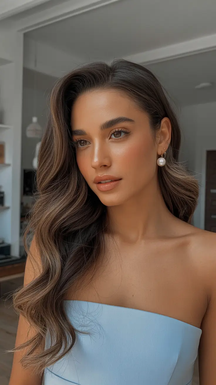 hair color for tan skin tone Soft Espresso Waves