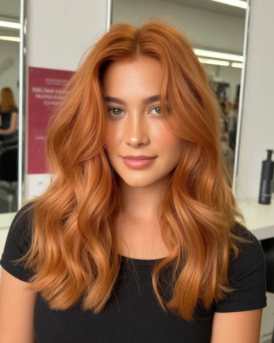 hair color for tan skin tone Bright Copper Waves